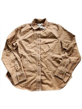 Madewell Fallen Timber Tan (Re)generative Chino Darted Button-Up Shirt. Sz. 14